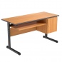 Lehrertisch, 130x65 cm (B/T), 76 cm hoch, Platte: Melamin, PU-Kante, 